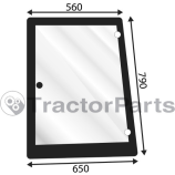 SIDE WINDOW LEFT - CURVED - TINTED - Case IHC MXM, Ford New Holland TM, TS, Fiat series