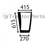 LOWER FRONT GLASS LEFT - CURVED - TINTED - Case IHC Maxxum serie
