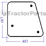OPENING SIDE WINDOW RIGHT - CURVED - TINTED - Case IHC CX, Maxxum series