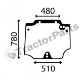 REAR WINDOW CURVED - TINTED - Case IHC, JX, Quantum, New Holland T4000, TNN, TNV series