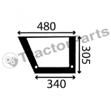 LOWER DOOR WINDOW RIGHT - CURVED - TINTED - Case IHC Maxxum serie