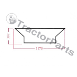 LOWER REAR WINDOW FLAT - TINTED - Case IHC CS, CVX, New Holland T7500, TVT series