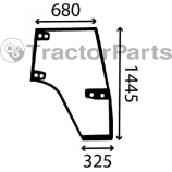 DOOR WINDOW RIGHT - CURVED - TINTED - Case IHC CS, CVX, New Holland T7500, TVT series