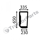 LOWER FRONT GLASS LEFT - FLAT - TINTED - Case IHC JXU, Ford New Holland TL, Fiat series