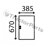 SLIDING SIDE WINDOW FLAT - NON-TINTED - John Deere 30,40, Case IHC 84,85, Deutz series
