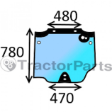 REAR WINDOW CURVED - TINTED - Case IHC JXV, Quantum, New Holland T4000V, TNV, TNVA series