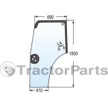 DOOR WINDOW LEFT - CURVED - TINTED - Case IHC JX, Quantum, New Holland T4, T4000, TNDA series