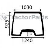 WINDSHIELD CURVED - TINTED - Case IHC CS, CVX, New Holland T7500, TVT series