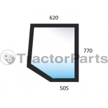 UPPER DOOR WINDOW RIGHT - FLAT - NON-TINTED - John Deere 30,40, Case IHC 84,85, Deutz series