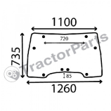 OPENING FRONT WINDSHIELD CURVED - NON-TINTED - Case IHC Maxxum serie