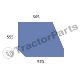 UPPER DOOR WINDOW FLAT - NON-TINTED - Case IHC CS, Massey Ferguson 100 series