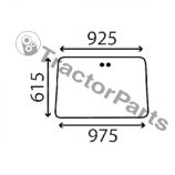 REAR WINDOW FLAT - NON-TINTED - Case IHC CS, Massey Ferguson 100,200,1000 series