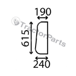 SLIDING SIDE WINDOW FLAT - NON-TINTED - Case IHC CS, Massey Ferguson 100 series