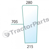LOWER FRONT GLASS RIGHT - FLAT - TINTED - Case IHC CS serie