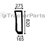 LOWER FRONT GLASS LEFT - CURVED - TINTED - Case IHC Quantum, New Holland T4, T4000F, TNF series