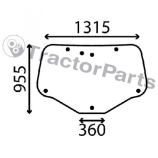 REAR WINDOW CURVED - TINTED - Case IHC MXU, Maxxum, Puma, Optum, New Holland T6, T7, T7000 series