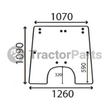 OPENING FRONT WINDSHIELD FLAT - NON-TINTED - John Deere 40, 50 series