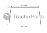 WINDSHIELD FLAT - TINTED - John Deere 5010 serie