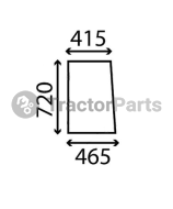 SIDE WINDOW FLAT - TINTED - John Deere 5000, 5010 series