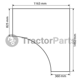 CAB GLASS - John Deere 9000, 9020 series
