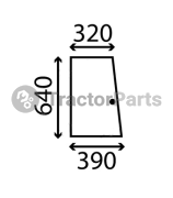 SLIDING SIDE WINDOW FLAT - NON-TINTED - John Deere 20, Ford 600 series