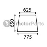 SIDE WINDOW FLAT - NON-TINTED - John Deere 20, 30 series