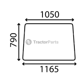 REAR WINDOW FLAT - NON-TINTED - John Deere 30 serie