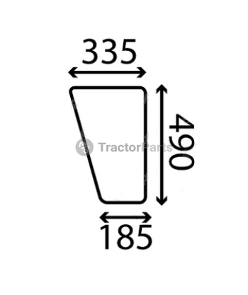 LOWER FRONT GLASS FLAT - NON-TINTED - John Deere 50 serie
