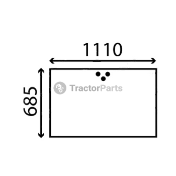 OPENING FRONT WINDSHIELD FLAT - TINTED - John Deere 40 serie