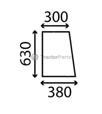 FIXED SIDE WINDOW FLAT - NON-TINTED - John Deere 40 serie