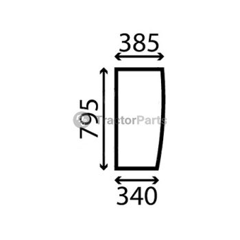 SIDE WINDOW LEFT - FLAT - TINTED - John Deere 5E serie