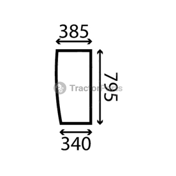 SIDE WINDOW RIGHT - FLAT - TINTED - John Deere 5E serie