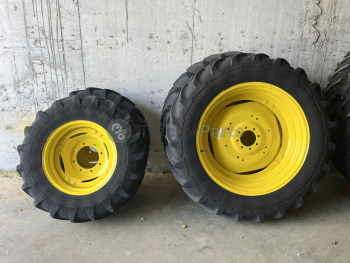 4 бр. гуми Michelin с джанти за редови обработки (13.6 Х 24 - 380/80-38)