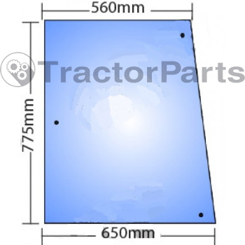 Glass Side LH - Case IHC, Ford New Holland