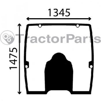 WINDSHIELD CURVED - TINTED - John Deere 6R serie