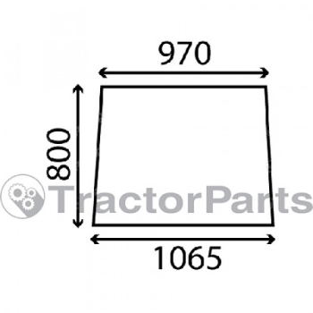 WINDSHIELD FLAT - TINTED - John Deere 5000, 5010 series