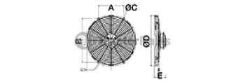 Ventilator -  Case IHC JXN, JXV, New Holland TNF, TNN, TNV serie