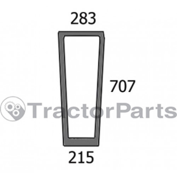 LOWER FRONT GLASS LEFT - FLAT - TINTED - Case IHC CS serie