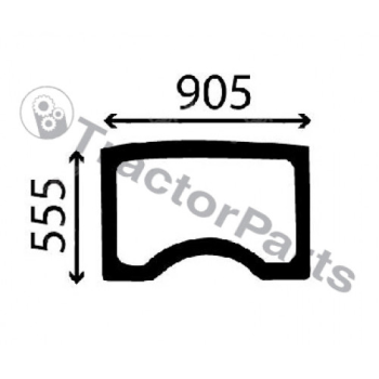 ROOF WINDSHIELD CURVED - TINTED - Case IHC CX serie