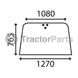 Предно стъкло (отваряемо, плоско) - John Deere 20,30, Massey Ferguson, Case, Claas, Ford серия
