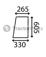 Странично стъкло (плоско) - John Deere 30, 40 серия