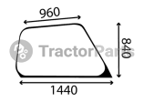 Странично стъкло (дясно, плоско, тонирано) - Massey Ferguson 8900