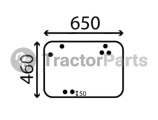 Задно стъкло (плоско, тонирано) - Massey Ferguson 8900