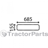 Задно стъкло - John Deere 5020, 5M, 5R, 6M, 6RC серия