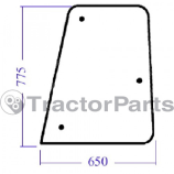 Стъкло (дясно, извито) - Case IHC MXM, Ford New Holland TM, TS, Fiat серия