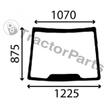 Стъкло (предно, извито) - Case IHC Case IHC Farmall, JX, New Holland TD5000, TDD, TS6, TS6000 серия