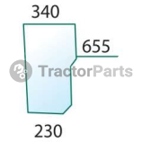 Стъкло (предно дясно, плоско) - Case IHC JXU, New Holland T5000, TLA серия