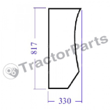 Стъкло предно дясно (извито) - Case IHC JXC, Quantum, New Holland T4000, TND серия