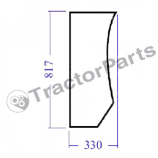 Стъкло (предно ляво, извито) - Case IHC  JXC, Quantum, New Holland T4000, TND, TNS серия