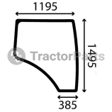 Стъкло за дясна врата (извито, тонирано) - John Deere 7R, 8R, 9R серия